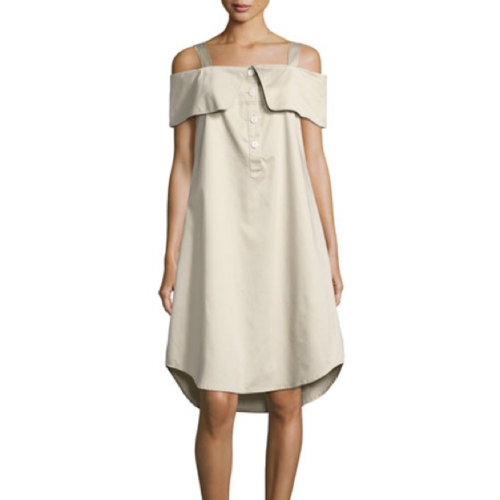 Opening Ceremony French Cuff Cold-Shoulder Dress